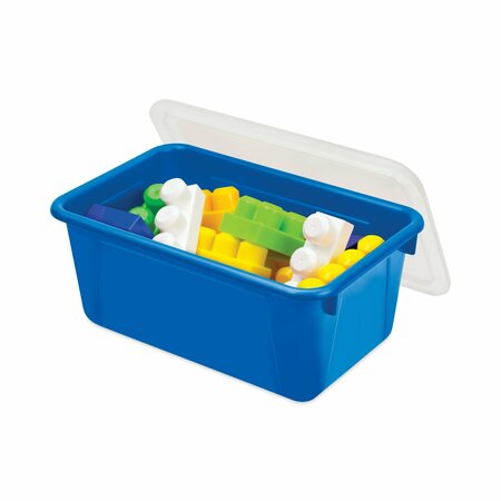 Storex Cubby Storage Bin, Plastic, 12.25 in W, 5.13 in H, Blue, 6 PK 62408U06C
